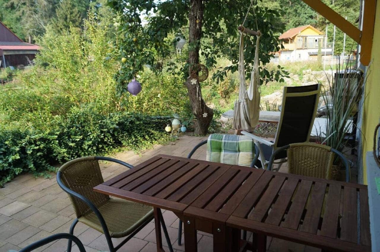 Ferienwohnung Und Sommerhaus Unter Der Burg Falkenberg  Buitenkant foto